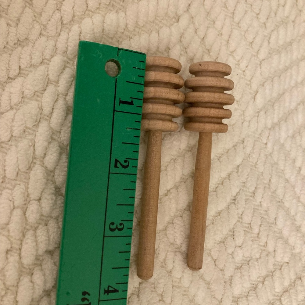 2-New Maple Honey Dipper 4" Long Unfinished Grooved 2-$5 - Picture 2 of 2